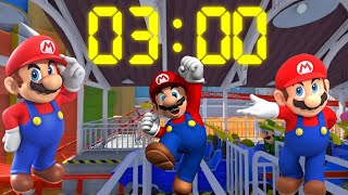 3 Minutes Timer Mario Rollercoaster Ride | 3 Minutes Mario Timer #countdown #mario
