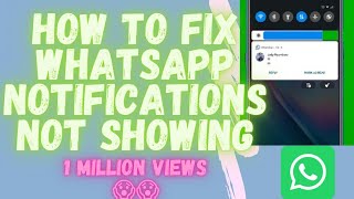 Whatsapp notification not showing on home screen | whatsapp notification show nhi ho raha #shorts