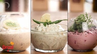 How To Make Raita - 3 Ways | 3 रायता रेसिपी | Side Dish