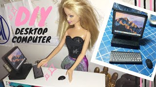 DIY miniature desktop computer for dolls