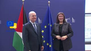 Palestine PM Dr  Mohammad Mustafa debates peace, regional security, \u0026 a two state solution with EU