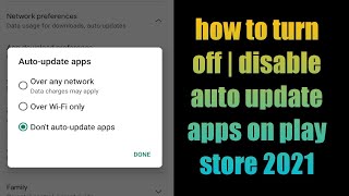 how to turn off | disable auto update apps on play store 2021 | play store auto update turn off