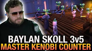 I Officially LOVE Baylan Skoll in SWGoH! - Crazy 3v5 Master Kenobi Counter in Grand Arena