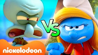 Kamp Koral vs. The Smurfs: Who Argues More? 💥 | Nicktoons