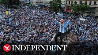 Fans in Buenos Aires celebrate Lionel Messi penalty as Argentina draw first blood vs France