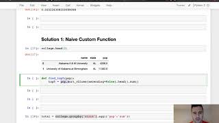 Dunder Data Challenge 1 - Optimize Custom Grouping Function