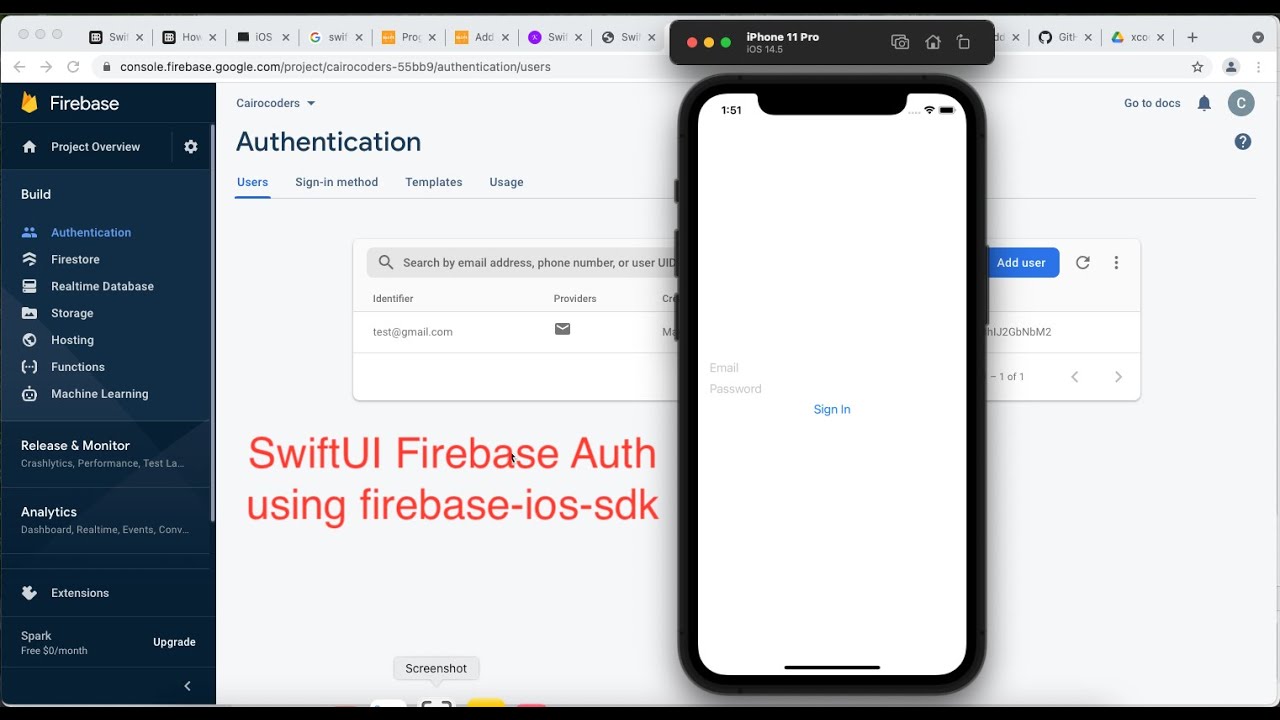 SwiftUI Firebase Auth Using Firebase-ios-sdk - YouTube