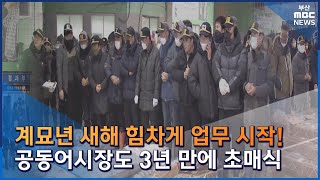 부산 공동어시장, 3년만에 초매식 재개(2023-01-02,월/뉴스투데이/부산MBC)