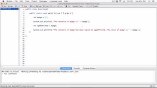 32. Storing values of variables in variables - Learn Java