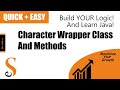 # 14 | Character | Wrapper Class| BlueJ| Java | Methods Of Character Class