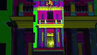 Kid’s coloring light show at Stadhuis Deventer #light #show