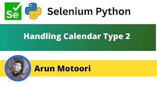Handling Calendar Type 2 in Selenium Python (Selenium Python)