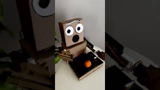 Cardboard Robot Magician performs the Blooming Orange Tree! #shorts