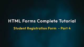 HTML Tutorial Part 15.4 | HTML Form validation with Examples