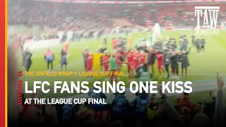 Liverpool fans sing 'One Kiss' by Dua Lipa at Wembley