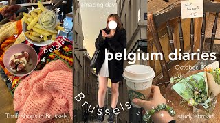 Vlog | [EN/JP] Belgium Diaries - Brussels🧳 come thrift with me| ベルギー留学日記🧇🇧🇪