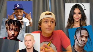 board meeting with DaBaby, Olivia Rodrigo, Juice WRLD, Eminem, and Travis Scott