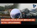 Detik-detik Kecelakaan Beruntun di Tol Cipularang KM 92 Terekam Kamera Kendaraan