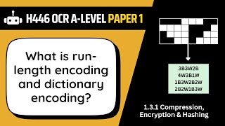 Run-Length & Dictionary Encoding | 3.1b | OCR A-Level Computer Science