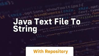 java text file to string