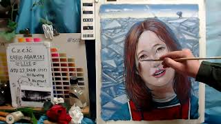 Oil painting  portrait day 9  op1377-9  [LIVE]--  