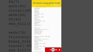 How can you draw Doraemon using python? really 😍 #shorts