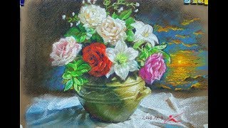 [대산화가] Draw still life using pastel - 정물화 파스텔로 그리기