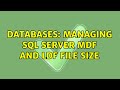 Databases: Managing SQL Server MDF and LDF file size (3 Solutions!!)