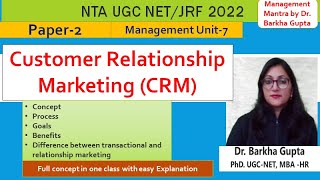 Customer Relationship Marketing/ process/ goals/ benefits/ transactional vs relationship marketing