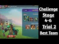 Lords mobile Challenge stage 4-6 trial 2 best F2P Team