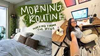 MORNING ROUTINE going into the office, new clear skin routine, and workout routine