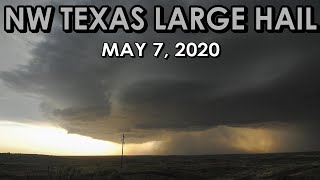 Crazy Texas Supercell \u0026 Hail Busting Windshields! [5/7/2020] {J/AB-A/C}