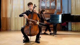 Yuki Wilson, 13-year-old cellist plays Edouard Lalo Cello Concerto in d minor, 1st Movement