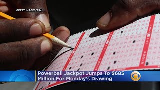 Powerball Jackpot Jumps To $685 Million For Monday's Drawing On CBS4