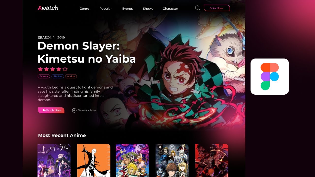 Anime Website UI Design | Figma | Begineers - YouTube