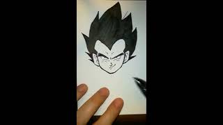 イラストメイキング・ザ・手描き　モノクロ・ドラゴンボール・ベジータ