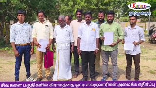 கல்குவாரிகள் அமைக்க எதிர்ப்பு: கிராம மக்கள் ஆட்சியரிடம் மனு!