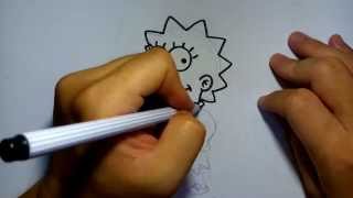 วาดการ์ตูน กันเถอะ สอนวาดรูป การ์ตูน ลิซ่า ซิมสัน Lisa Simpson