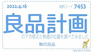 良品計画(7453)の下方修正と株価の位置を調べてみました。【無印良品】