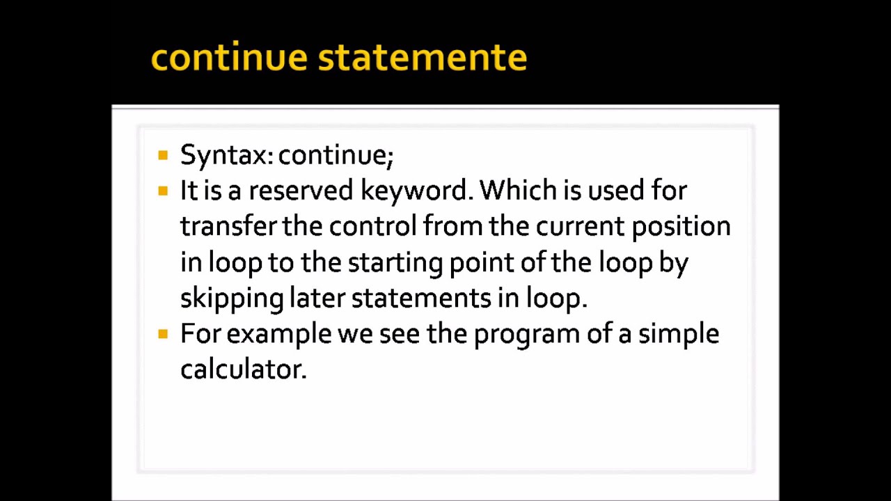 1 4 Jump Statements In C Language - YouTube