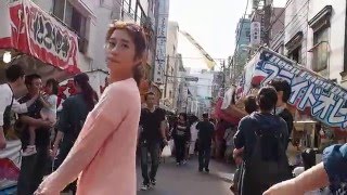 下町のお祭り始まる　下谷神社大祭　屋台が並ぶ　２０１６．５．７　Shitaya Shrine Festival Tokyo Japan