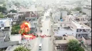 Drone footage of village Langrial in district Gujrat, Pakistan