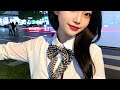 ai lookbook 4k korean cute girl collared shirt bk short skirt 韓国のかわいい女の子 白い襟付きシャツと黒いショートスカート