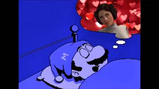 Mario Dreaming about Princess Leia, and talking in his sleep