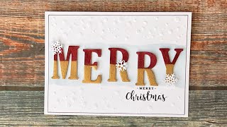 Easy Split Heat Embossed Christmas Card