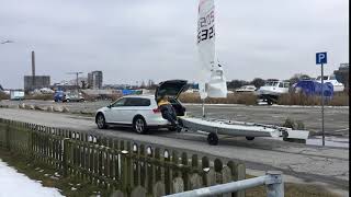 Malmö Segel Sällskaps Laser Master Sailors discover an ice free launch area in after winter