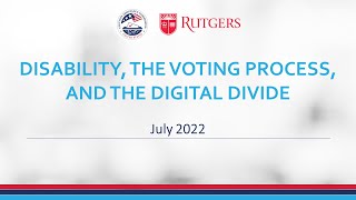 EAC Panel Discussion on “Disability, the Voting Process, and the Digital Divide”