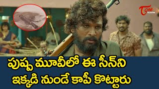 పుష్ప మూవీ లో ఈ సీన్ ని ఇక్కడి నుండే కాపీ కొట్టారా? | Pushpa Movie Copied Scene | TeluguOne