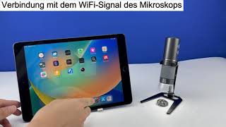 Ninyoon 4K WiFi Mikroskop iPhone/iPad/Android Einrichtungsanleitung - Deutsch