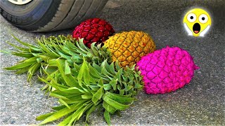 Crushing Crunchy & Soft Things by Car - Experiment: CAR vs SQUISHY Pineapple